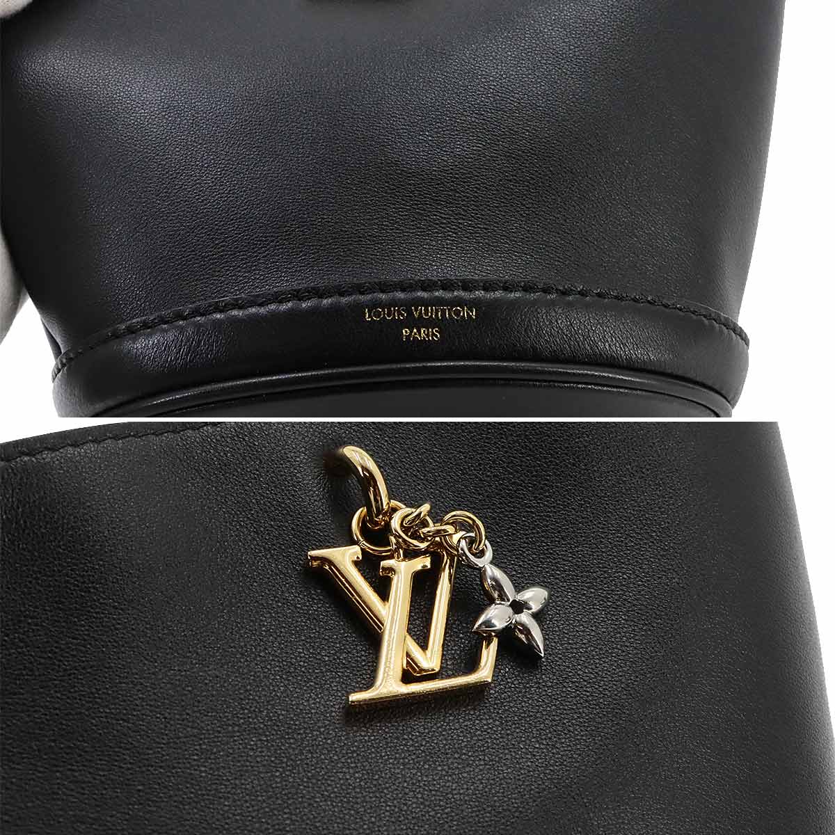 LV Bloom Mini Hobo Shoulder Bag Leather Black M27260