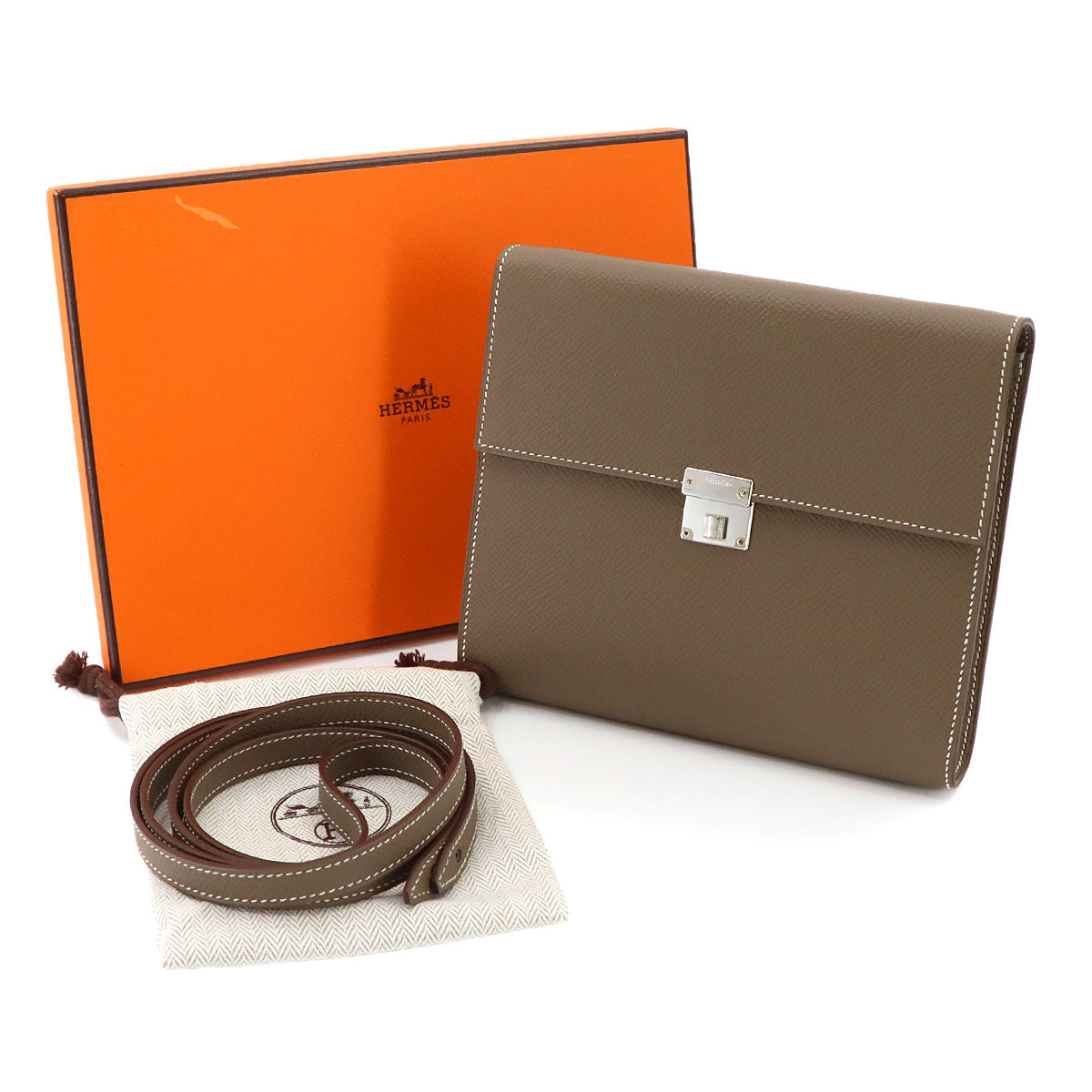 Click 16 Shoulder Bag Veau Epsom Etoupe Purse
