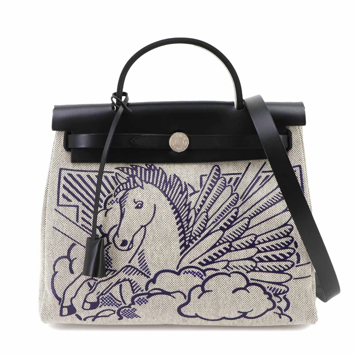 HerBag Zip 31 PEGASE POP 2way Bag Vache Hunter Toile H Grey Y