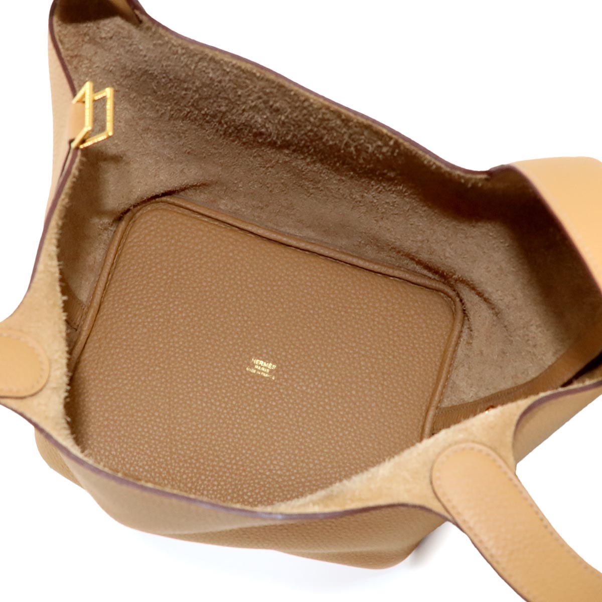 Picotin Lock MM Hand Bag Taurillon Clemence Biscuit Purse