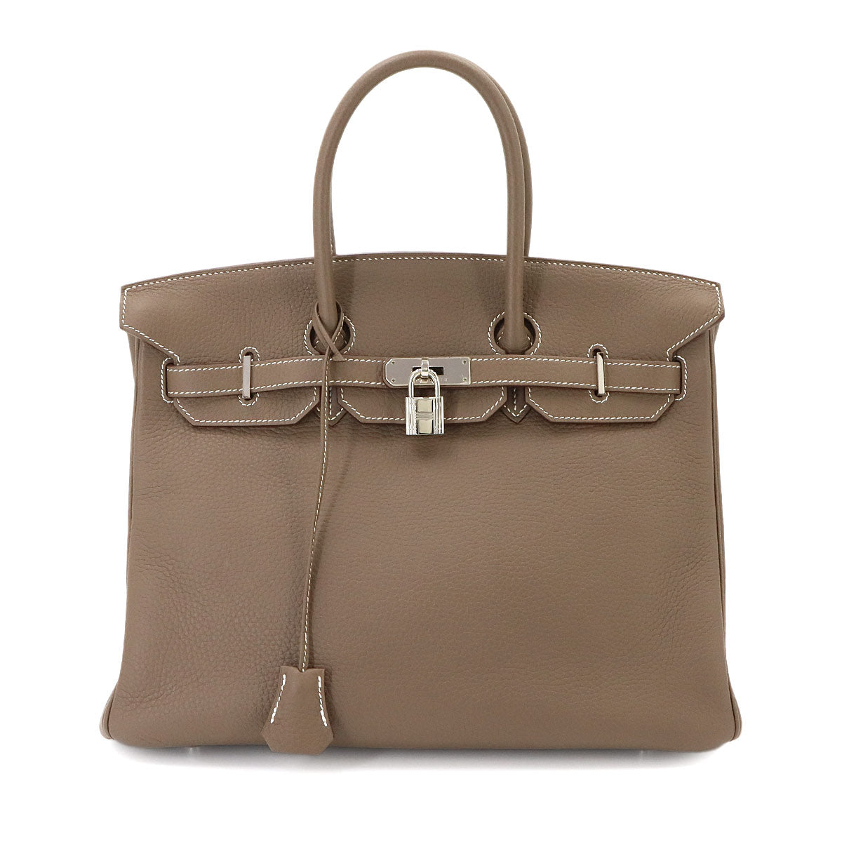 Birkin 35 Togo Etoupe Hand Bag Purse Beige