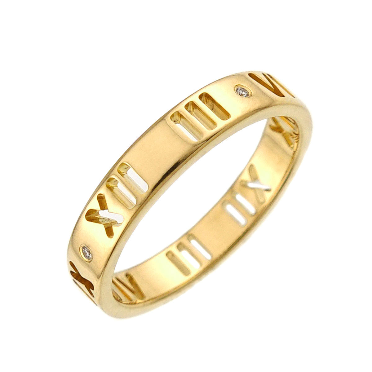 Atlas Diamond Ring 18K Yellow Gold 750 Size5.5-5.75(US)
