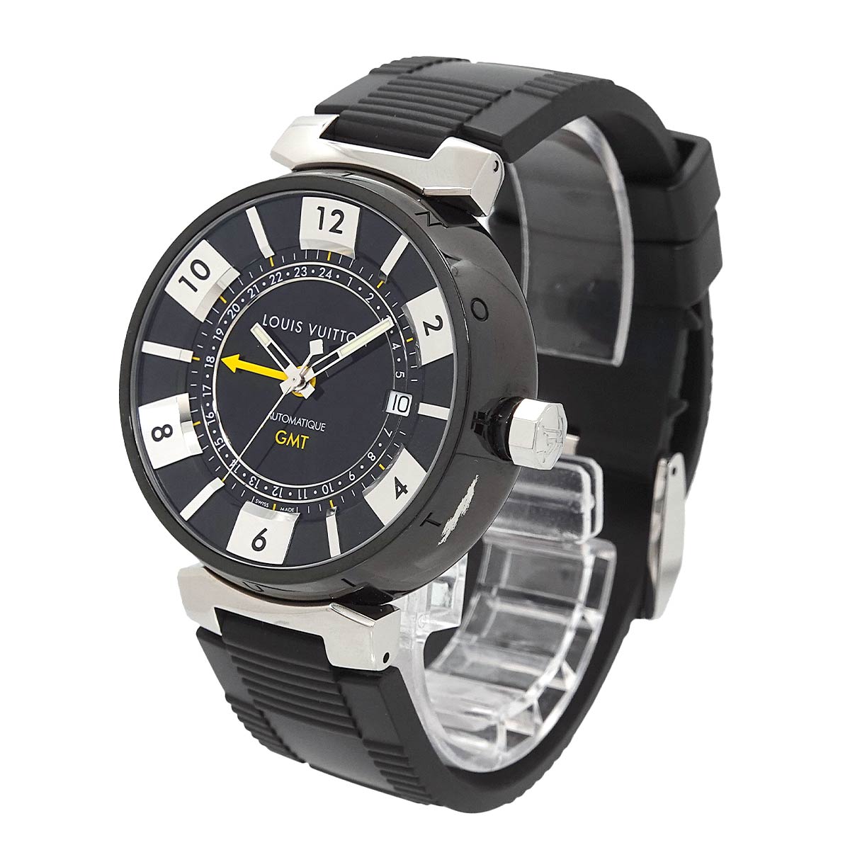 Tambour In Black GMT Q113K Automatic Mens Watch