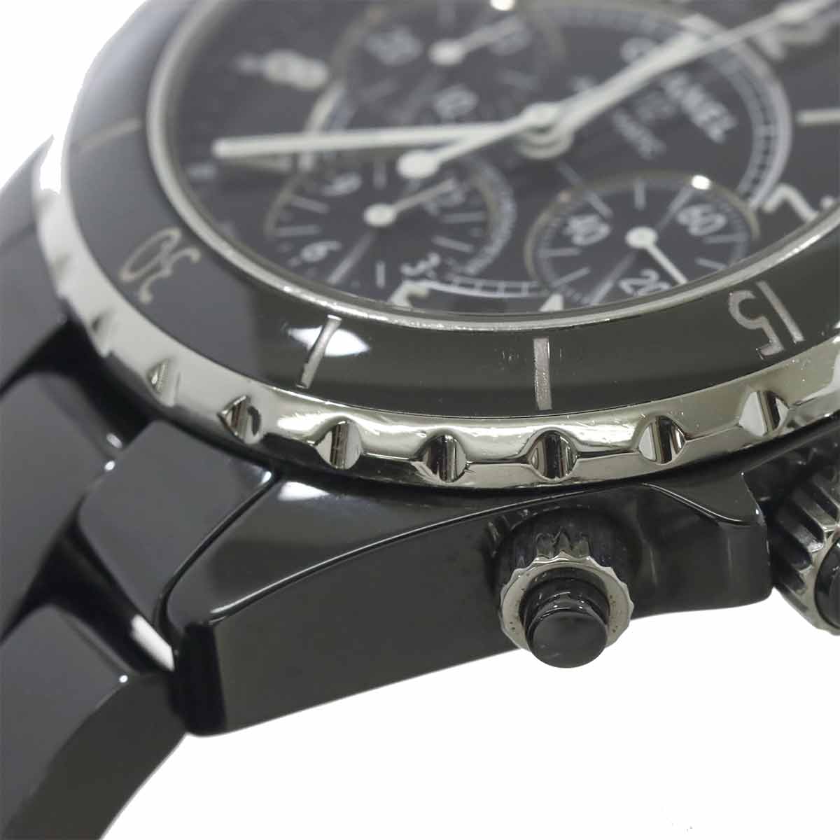 J12 41mm Chronograph H0940 Date Automatic Black Dial Mens