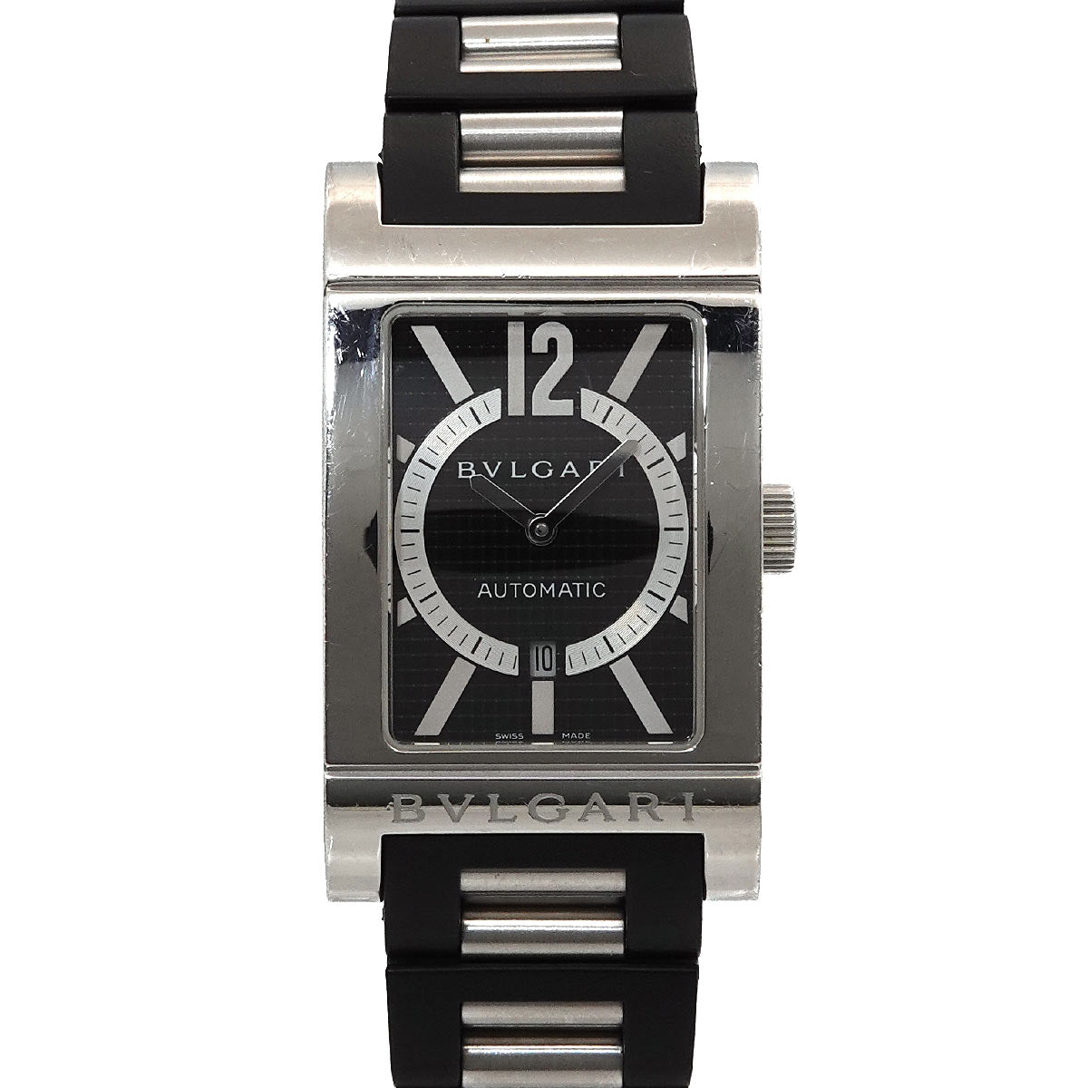 Rettangolo RT45S Automatic Date Black Dial Mens Watch