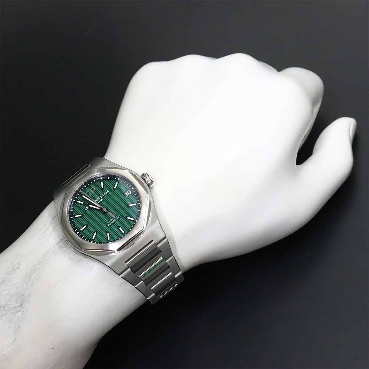 LAUREATO 81010 Automatic Mens Green Dial Watch