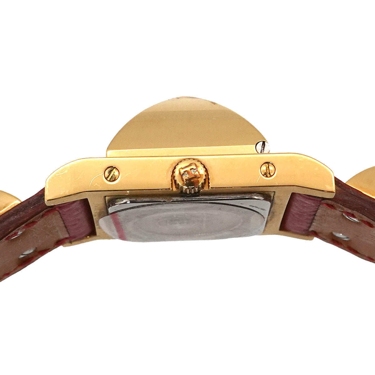 Medor Vintage pyramid Gold studs Quartz White Dial Ladies