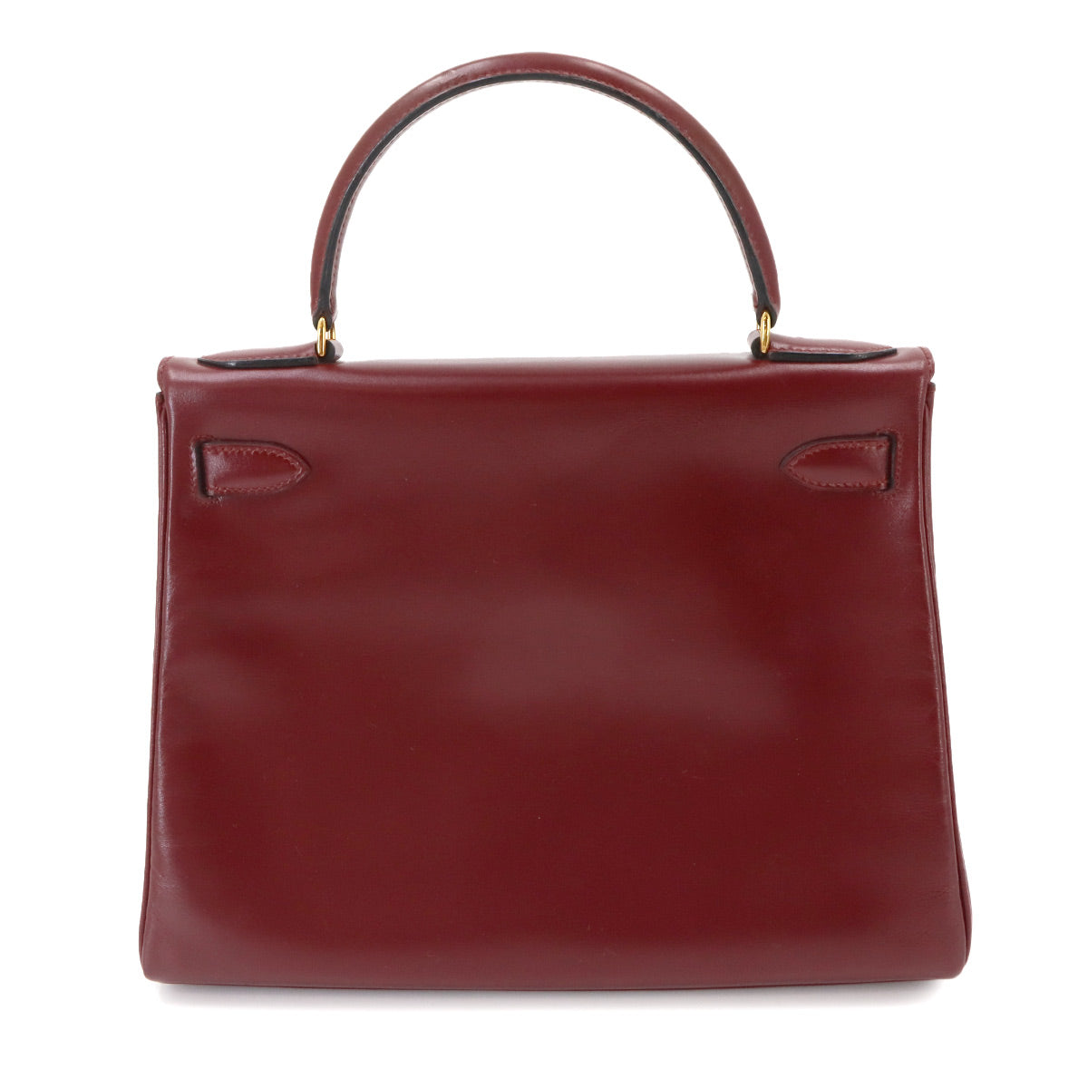 Kelly 28 2way Hand Shoulder Bag Box calf Rouge H Vintage