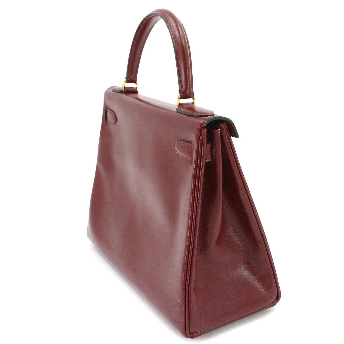 Kelly 28 2way Hand Shoulder Bag Box calf Rouge H Vintage
