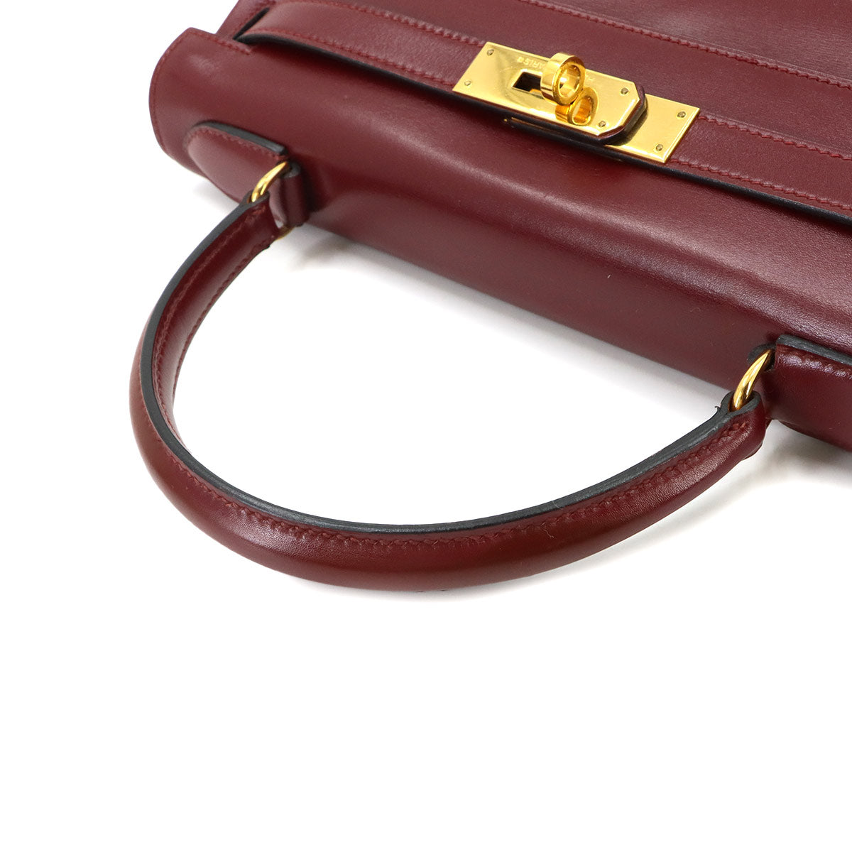 Kelly 28 2way Hand Shoulder Bag Box calf Rouge H Vintage