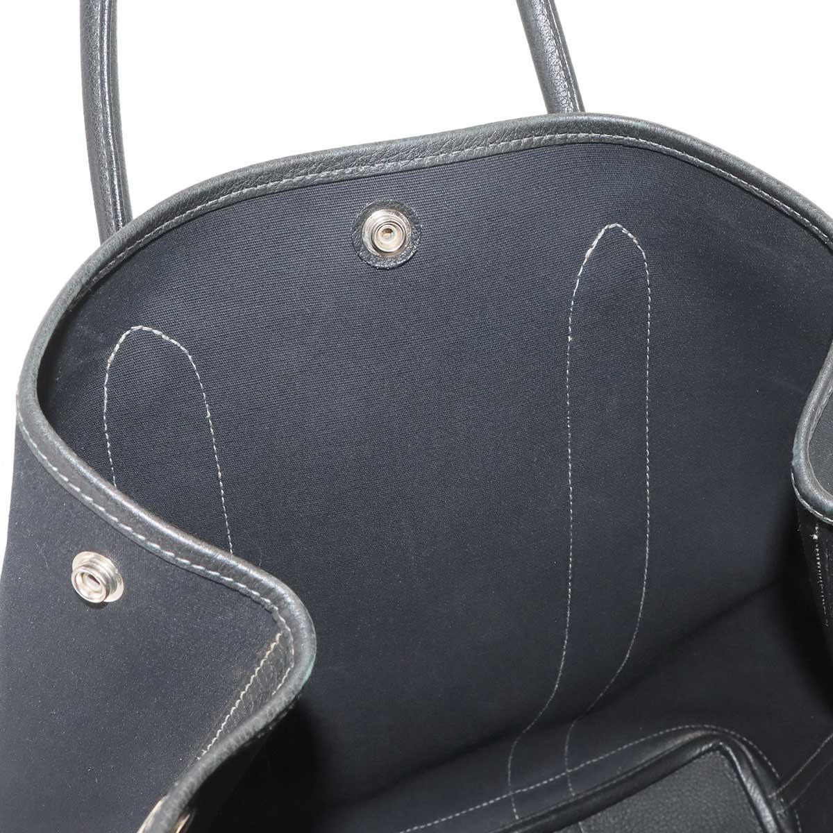 Garden File MM Tote Shoulder Bag Toile Officier Negonda Black