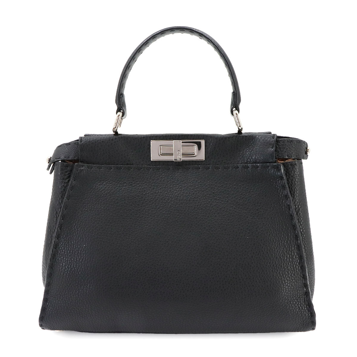 Selleria Peekaboo Regular Hand Shoulder Bag Leather Black 8BN290