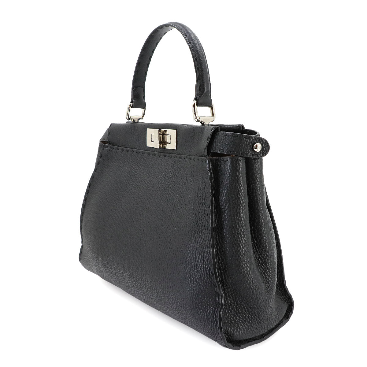 Selleria Peekaboo Regular Hand Shoulder Bag Leather Black 8BN290