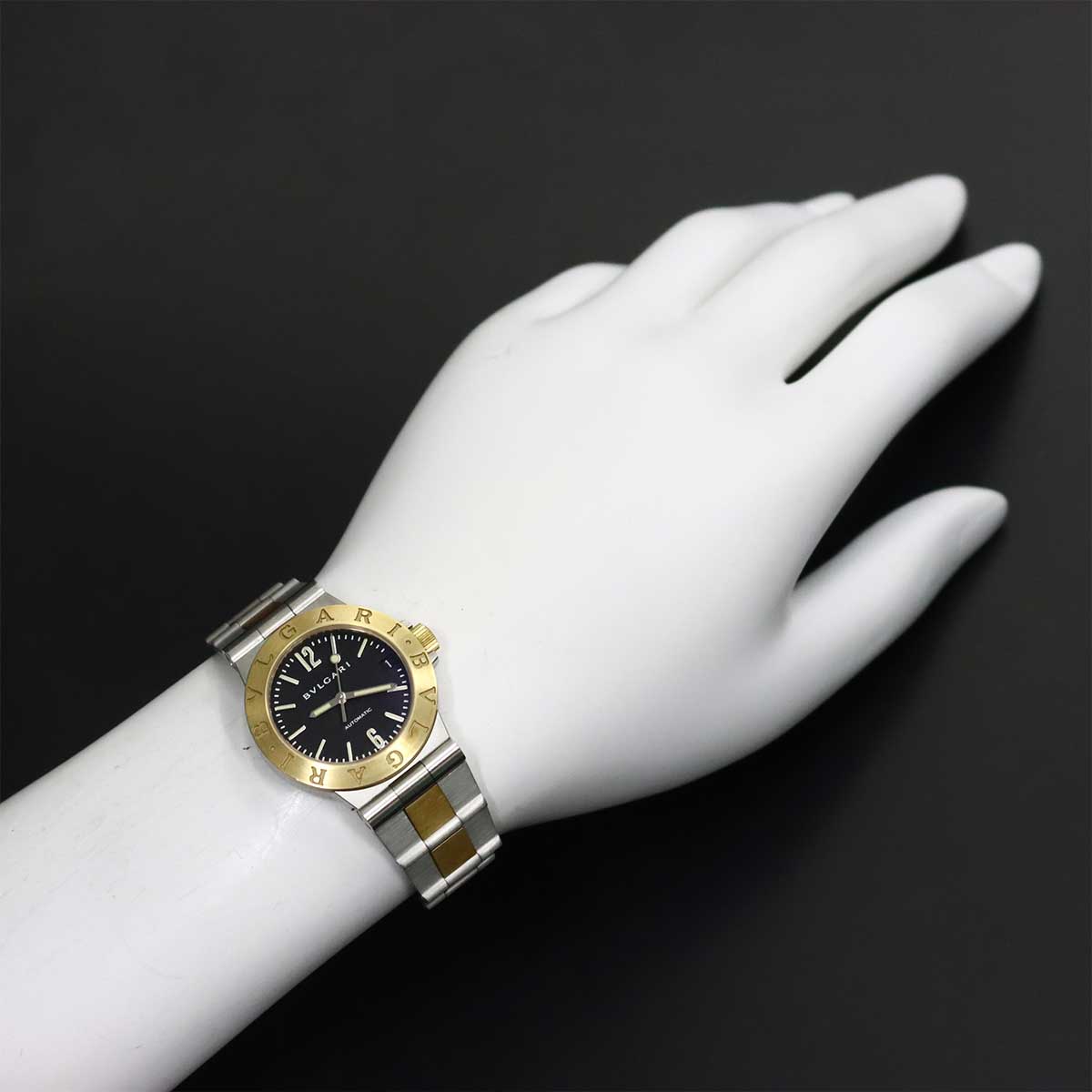 Diagono Sports LCV29SG Black Dial 750YG Automatic Ladies Watch
