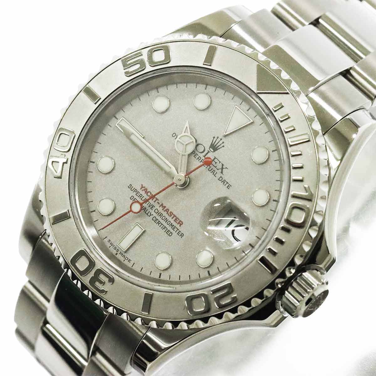 Yacht Master Rolesium 16622 Serial F Date PT Silver Dial