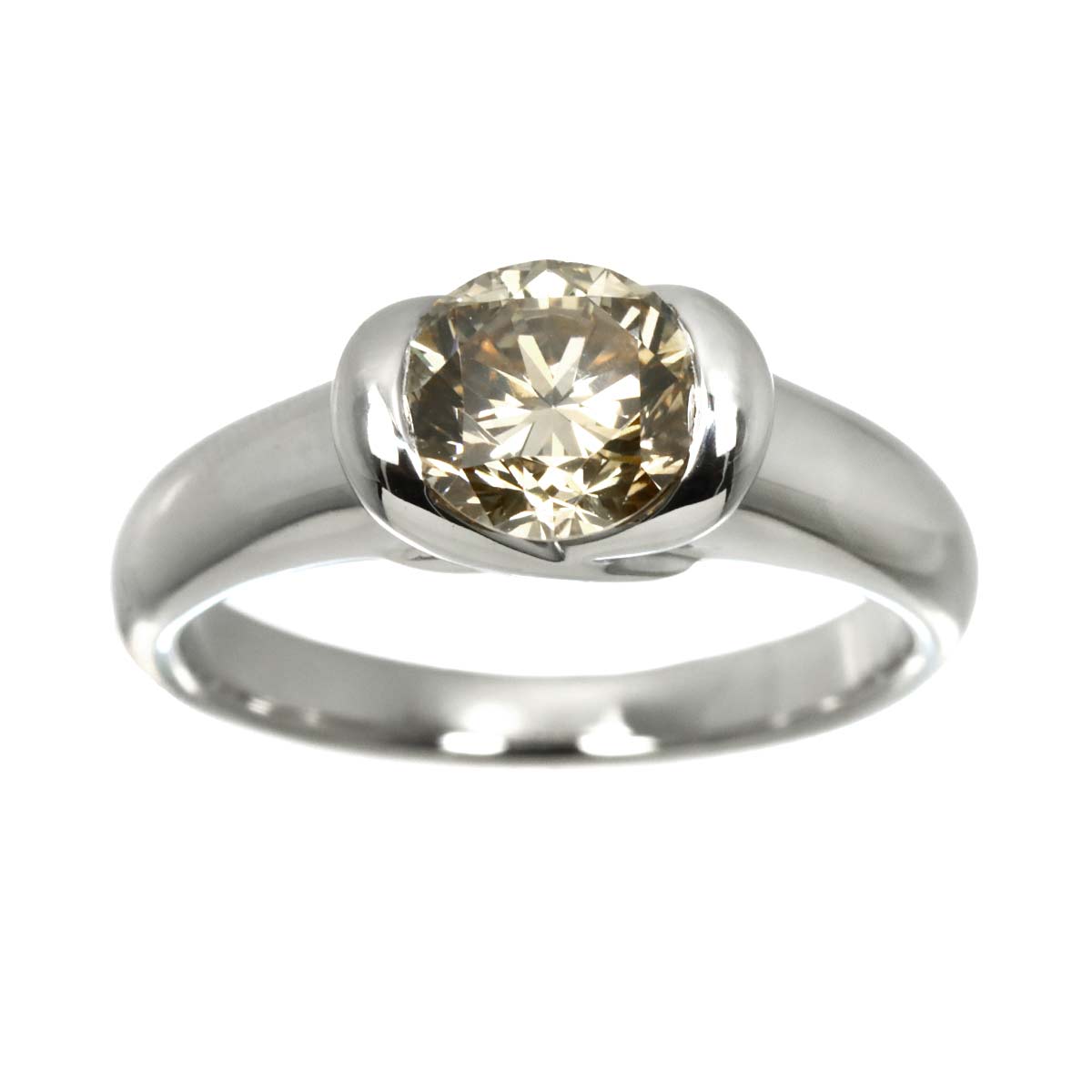 Diamond 1.526ct FB/SI2 Ring Pt Platinum size7.25(US)
