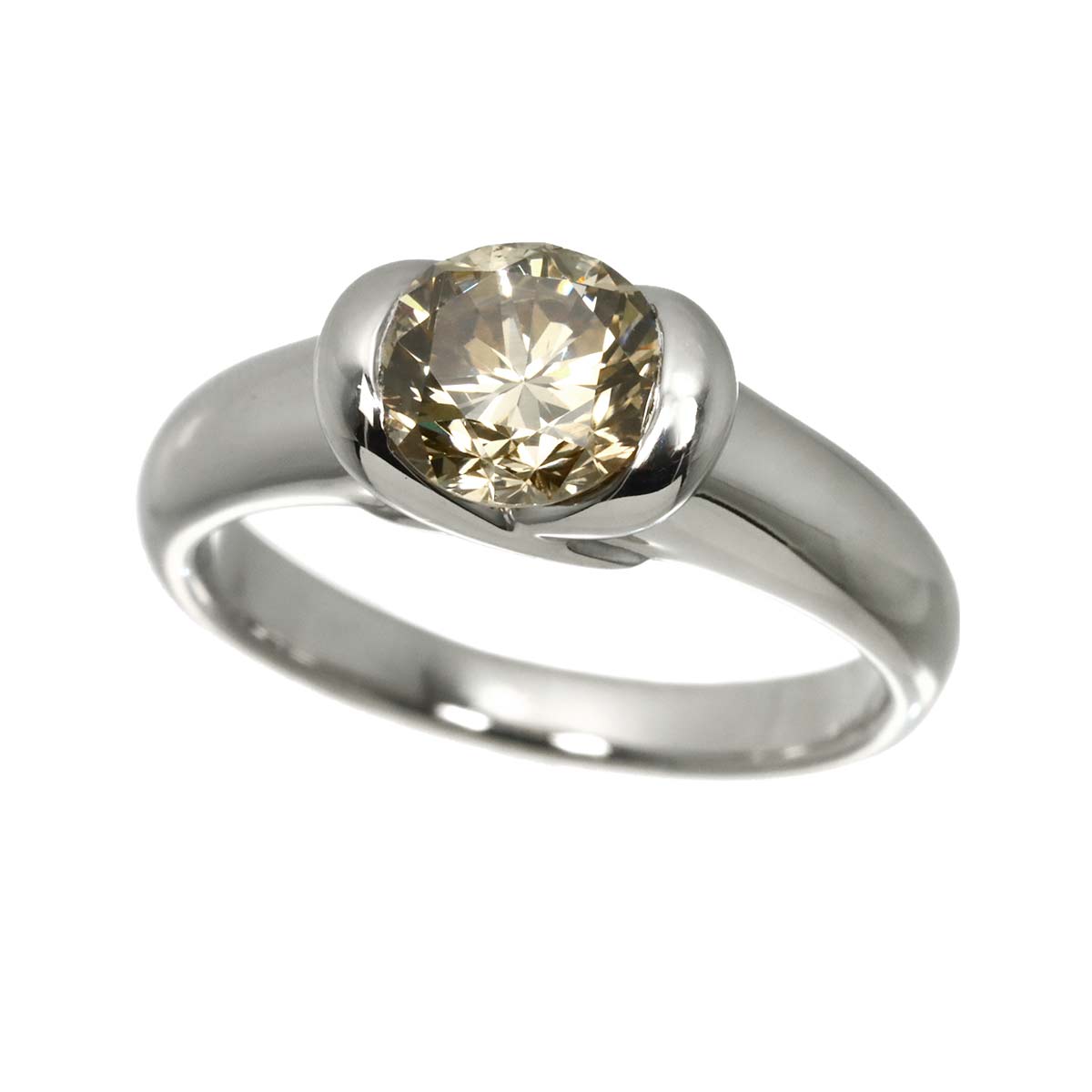 Diamond 1.526ct FB/SI2 Ring Pt Platinum size7.25(US)