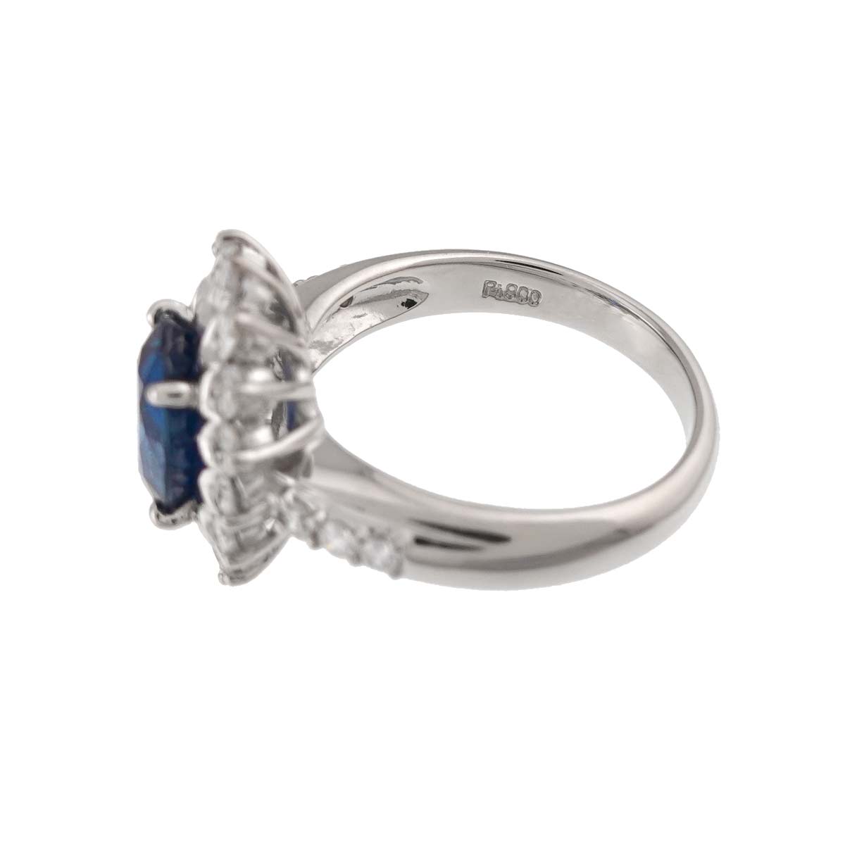 Sapphire 2.17ct Diamond 0.65ct Ring Pt Platinum size5.5-5.75(US)