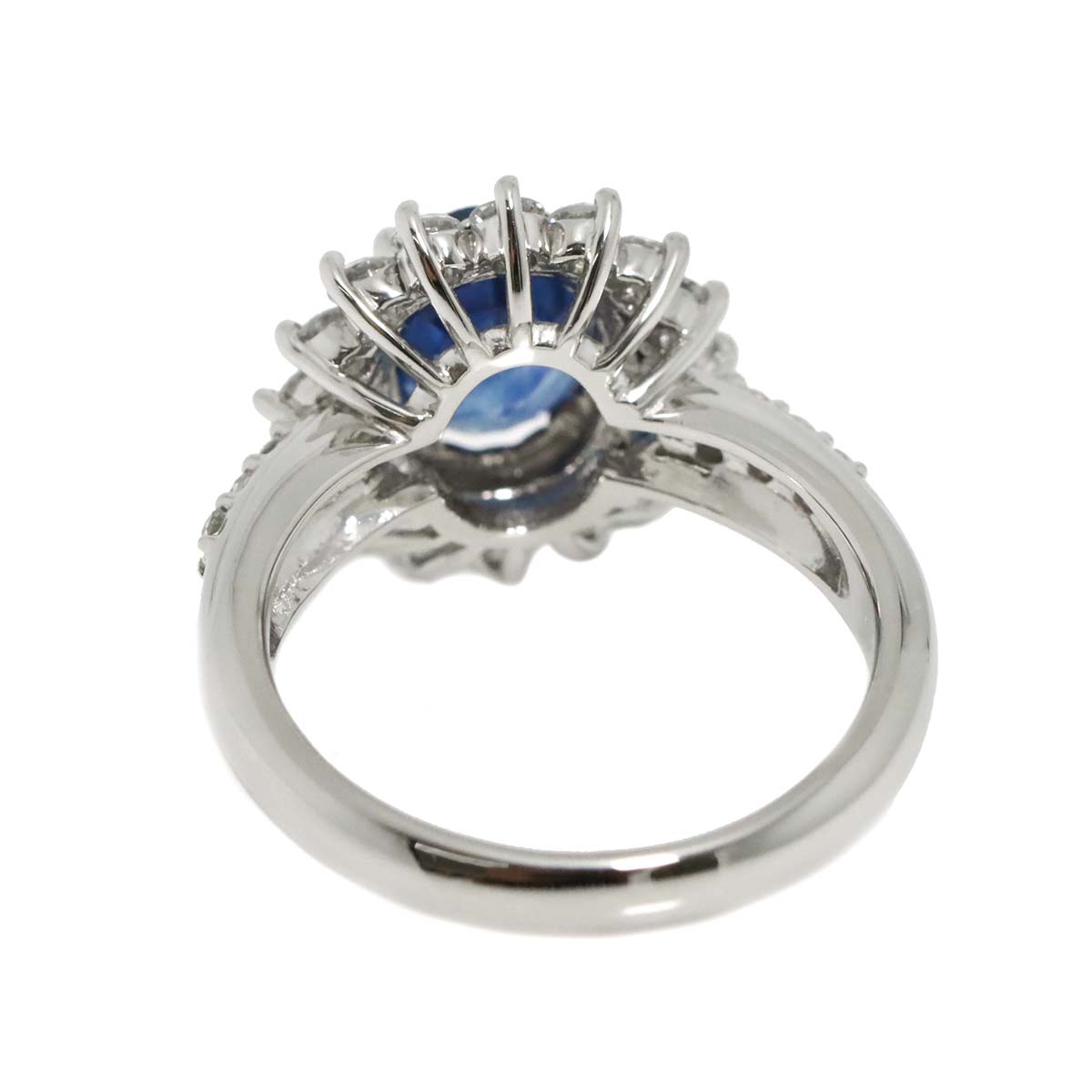 Sapphire 2.17ct Diamond 0.65ct Ring Pt Platinum size5.5-5.75(US)
