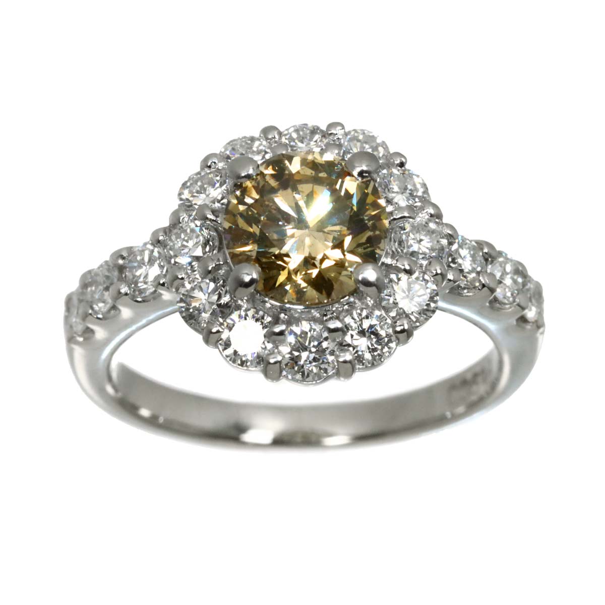 Diamond 1.010ct FLYB/I1 0.80ct Ring Pt Platinum size4.5(US)