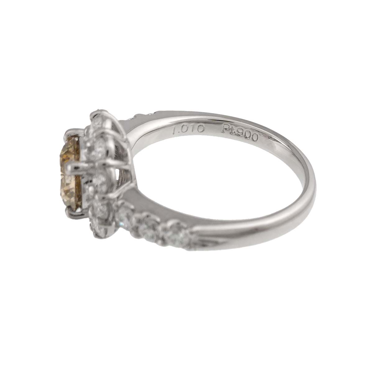 Diamond 1.010ct FLYB/I1 0.80ct Ring Pt Platinum size4.5(US)