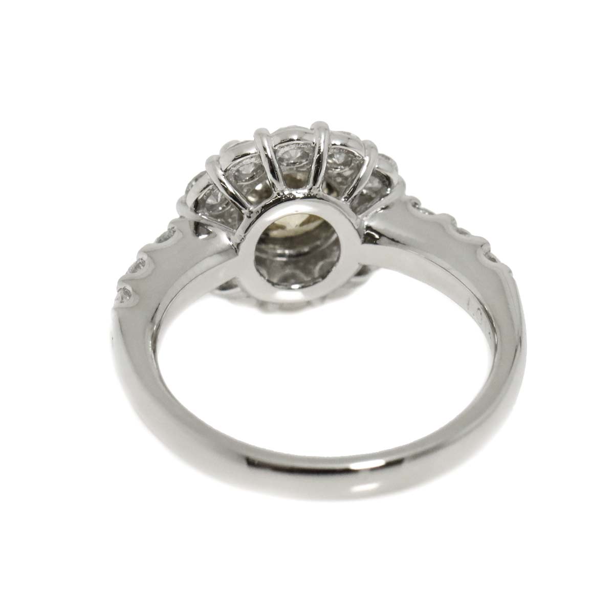 Diamond 1.010ct FLYB/I1 0.80ct Ring Pt Platinum size4.5(US)