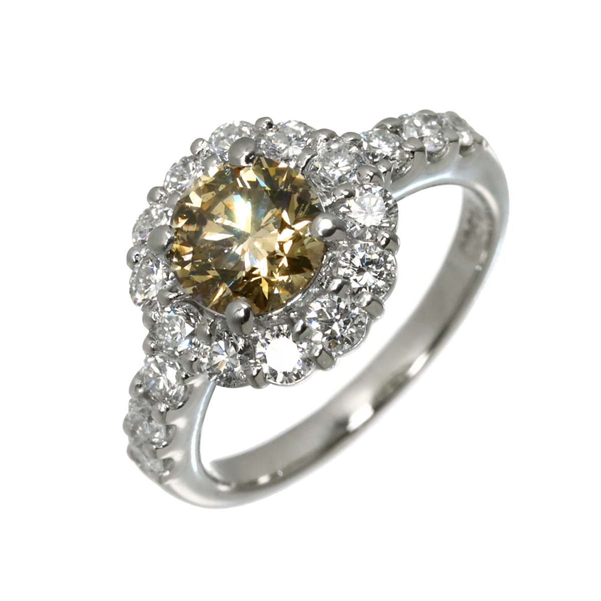 Diamond 1.010ct FLYB/I1 0.80ct Ring Pt Platinum size4.5(US)