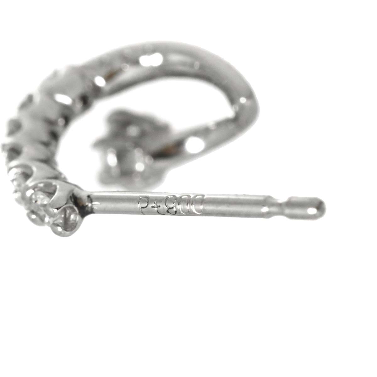 Diamond 0.20ct/0.20ct Earrings Pierced Pt Platinum