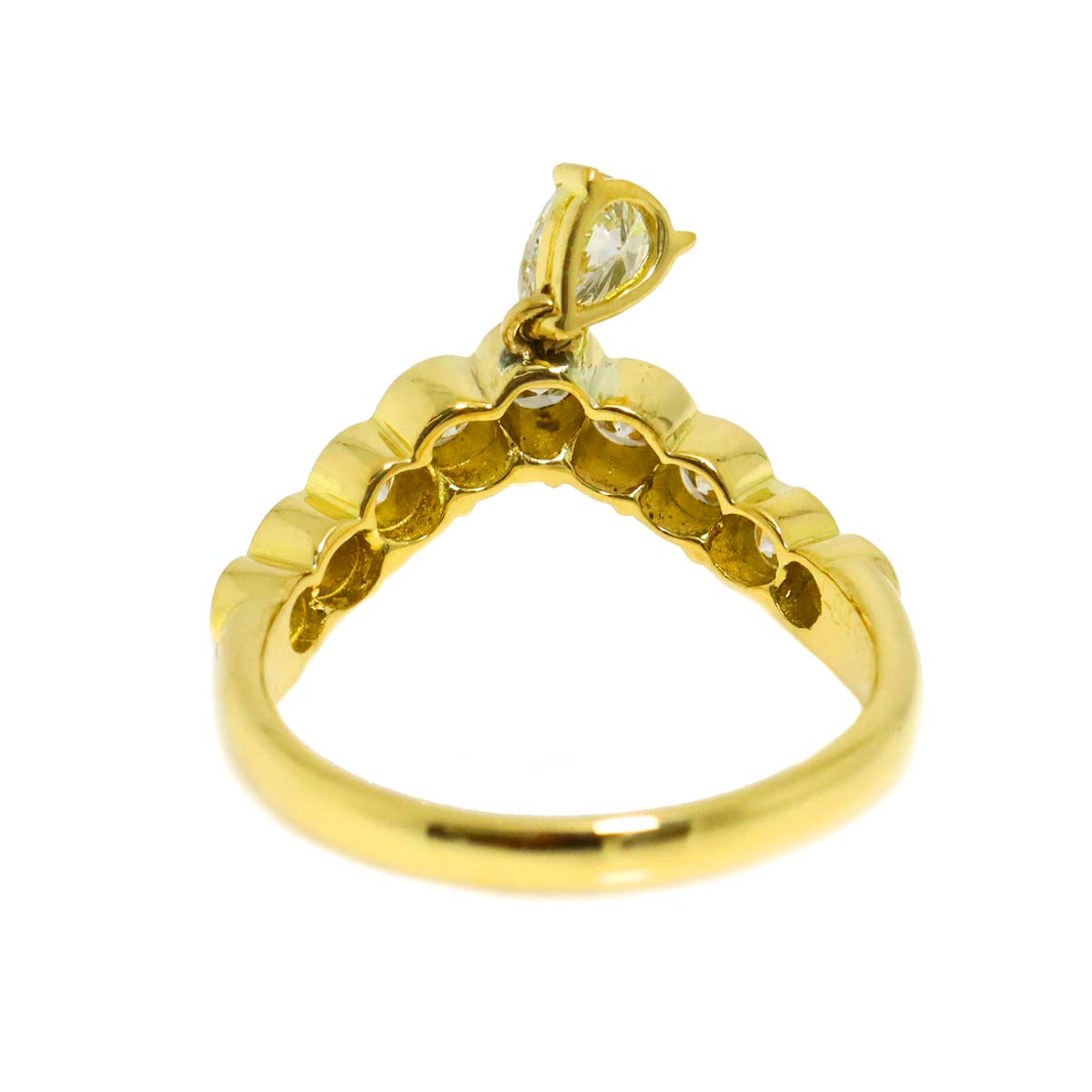 Diamond 0.98ct Ring 18K YG 750 Size5.75-6(US)