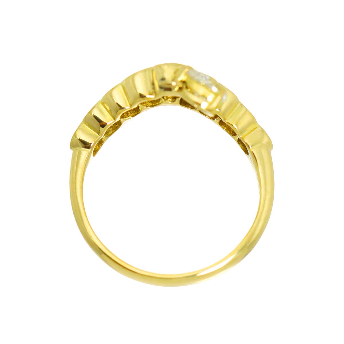 Diamond 0.98ct Ring 18K YG 750 Size5.75-6(US)