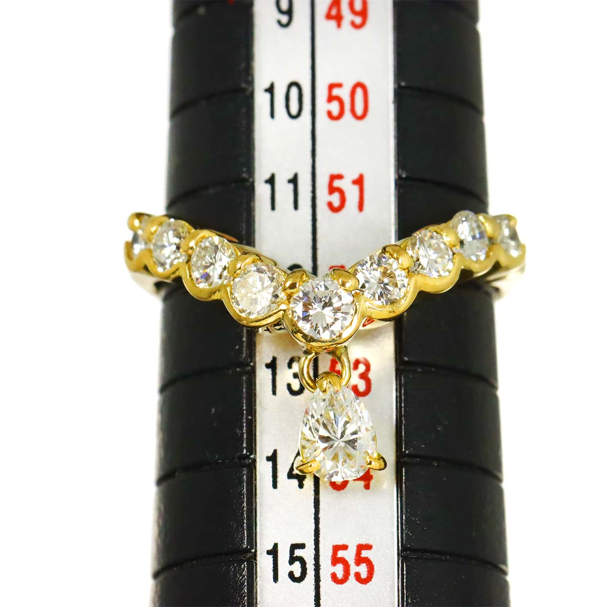 Diamond 0.98ct Ring 18K YG 750 Size5.75-6(US)