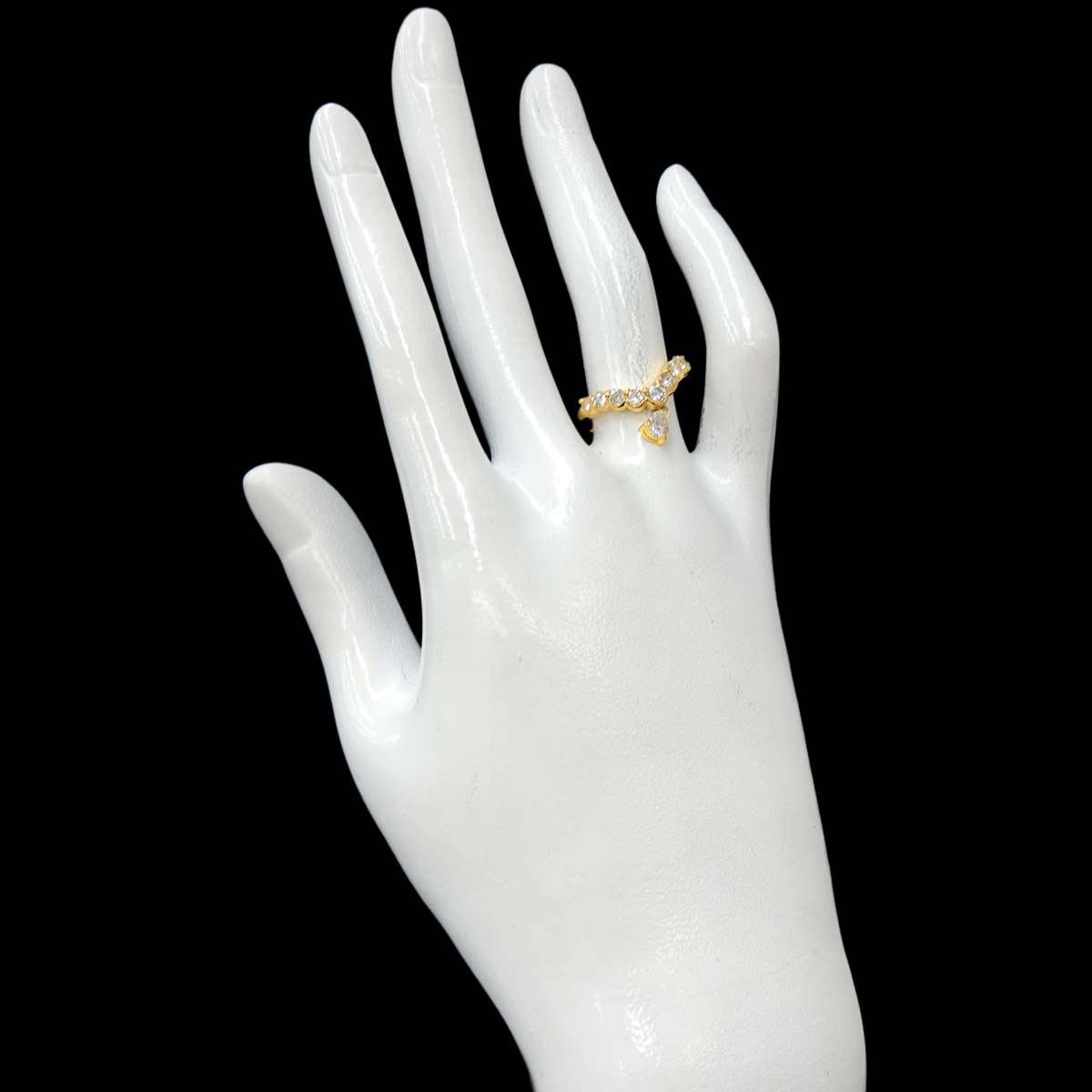 Diamond 0.98ct Ring 18K YG 750 Size5.75-6(US)