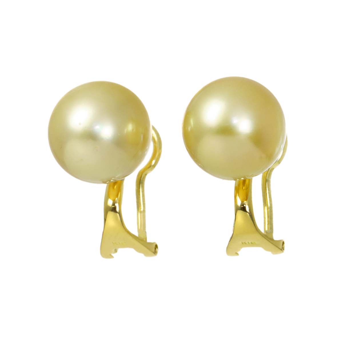 South Sea pearl 11.0mm Earrings Pierced 18K YG
