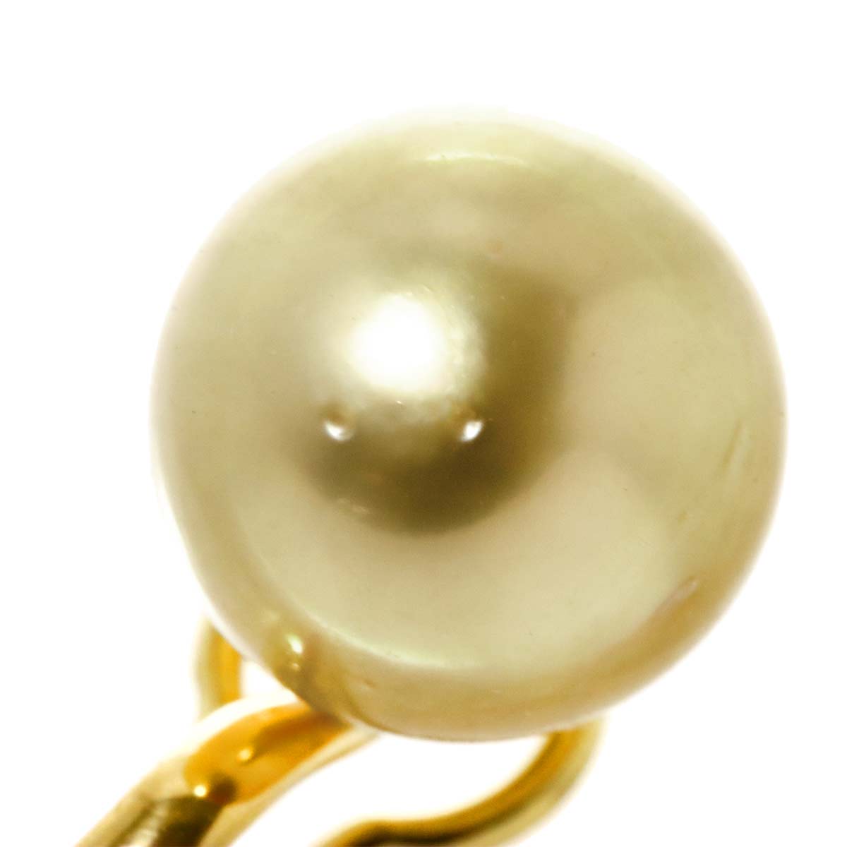 South Sea pearl 11.0mm Earrings Pierced 18K YG