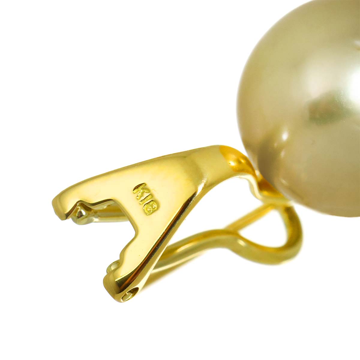 South Sea pearl 11.0mm Earrings Pierced 18K YG