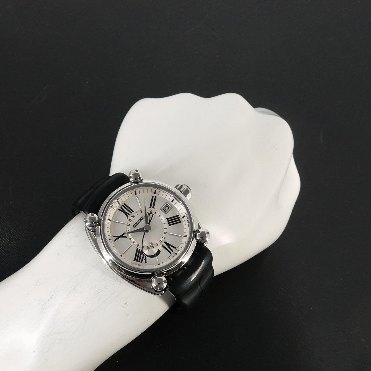 Galant GMT SBLA035 Spring Drive Silver Dial Mens Watch