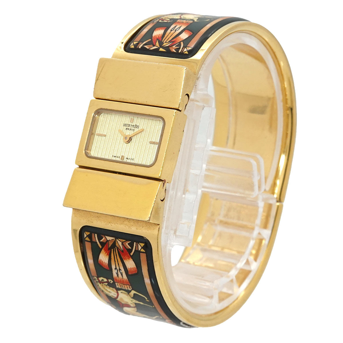 Loquet LO1.201 Quartz Gold Dial Ladies Bngle Watch