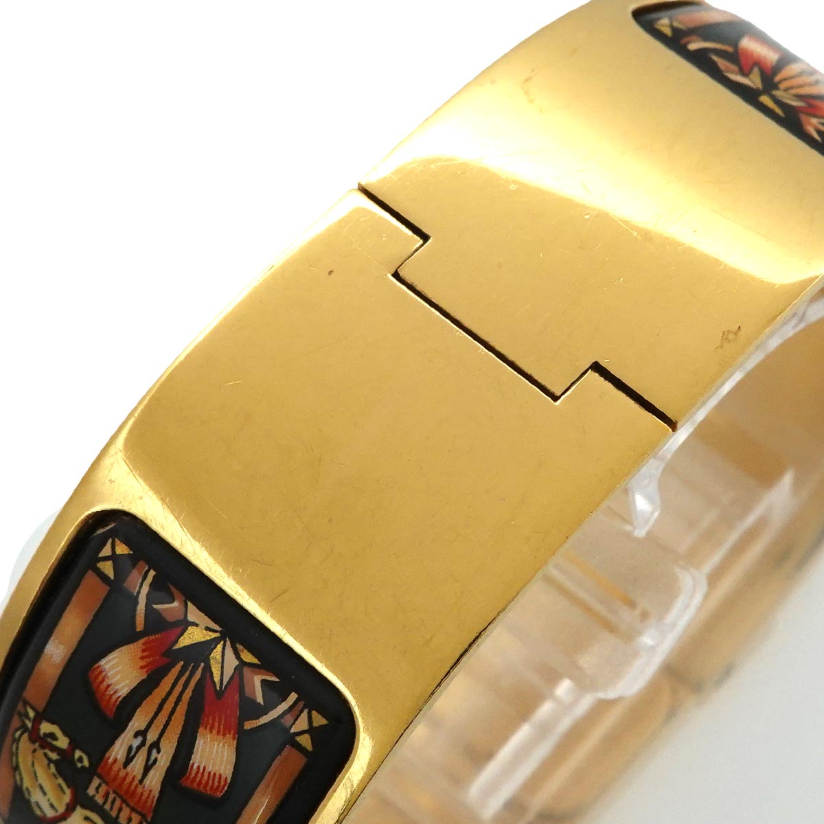 Loquet LO1.201 Quartz Gold Dial Ladies Bngle Watch