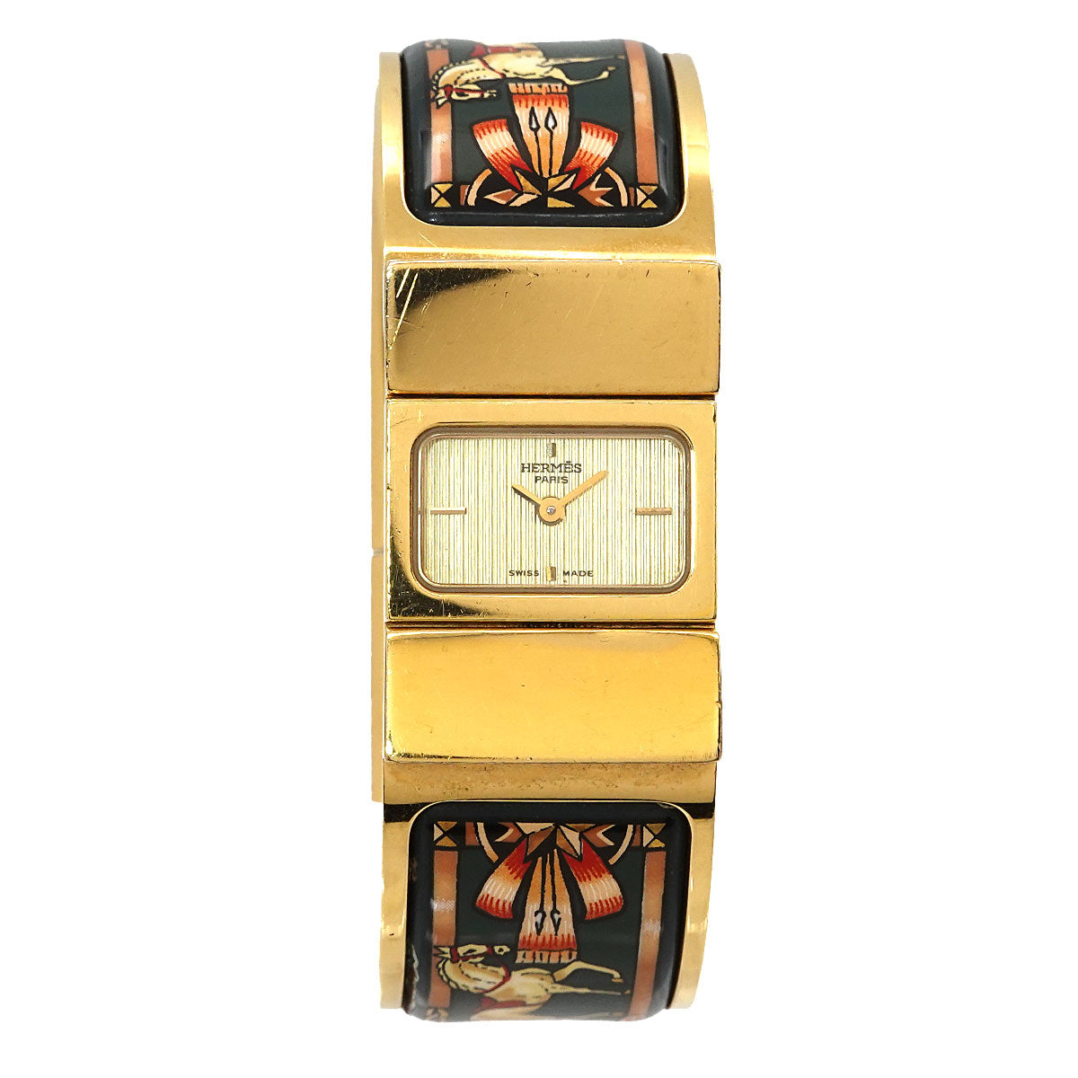 Loquet LO1.201 Quartz Gold Dial Ladies Bngle Watch