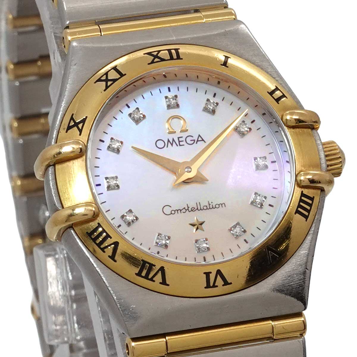 Constellation mini 1262.75 12P Diamond 750 YG White Shell Dial