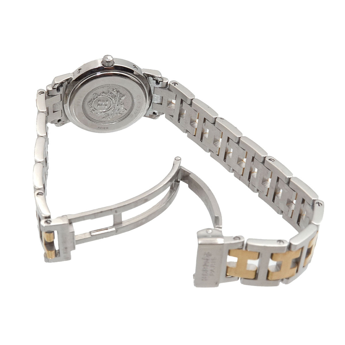 Clipper Two Tone CL4 220 Quartz Date cream Dial Ladies Watch