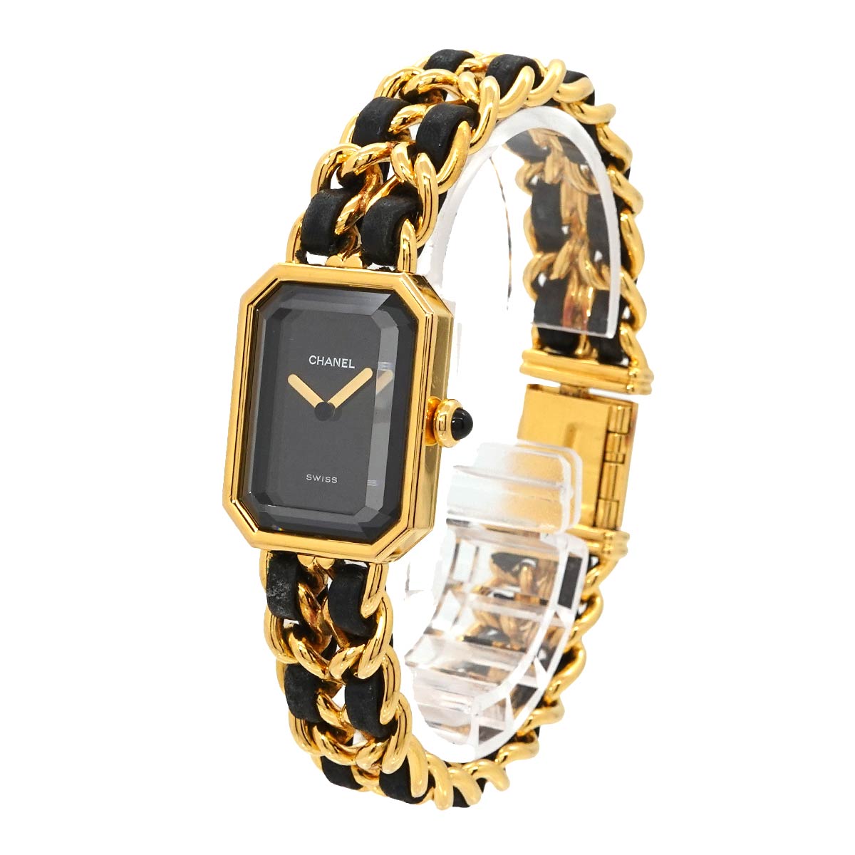 Premiere Size XL H0001 Vintage Quartz Black Dial Ladies Watch