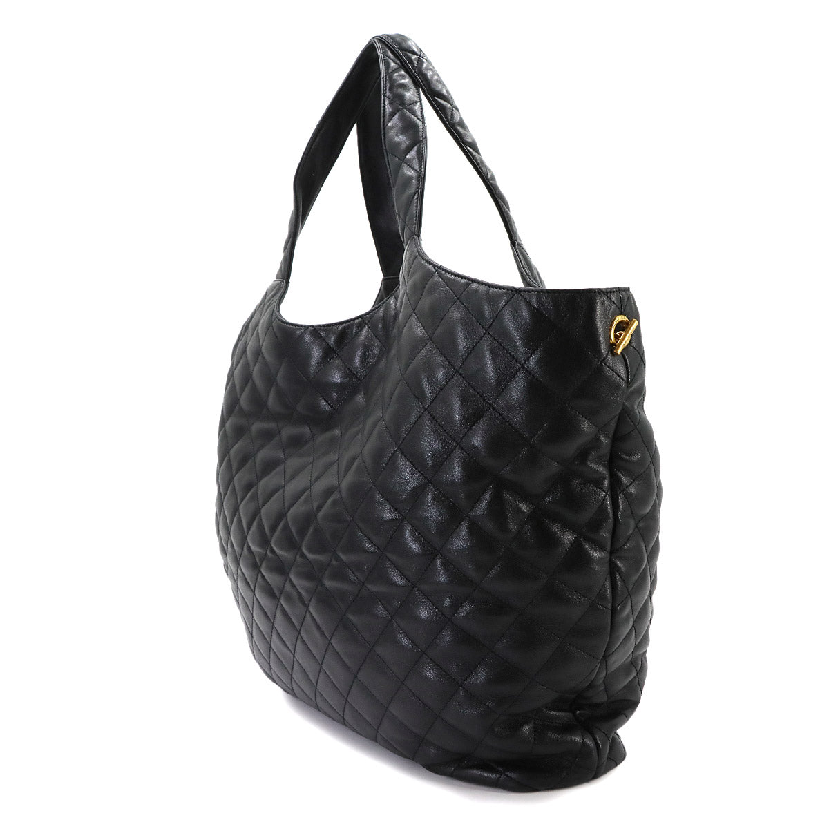Icare Maxi Shopping Tote Bag Leather Black 698651
