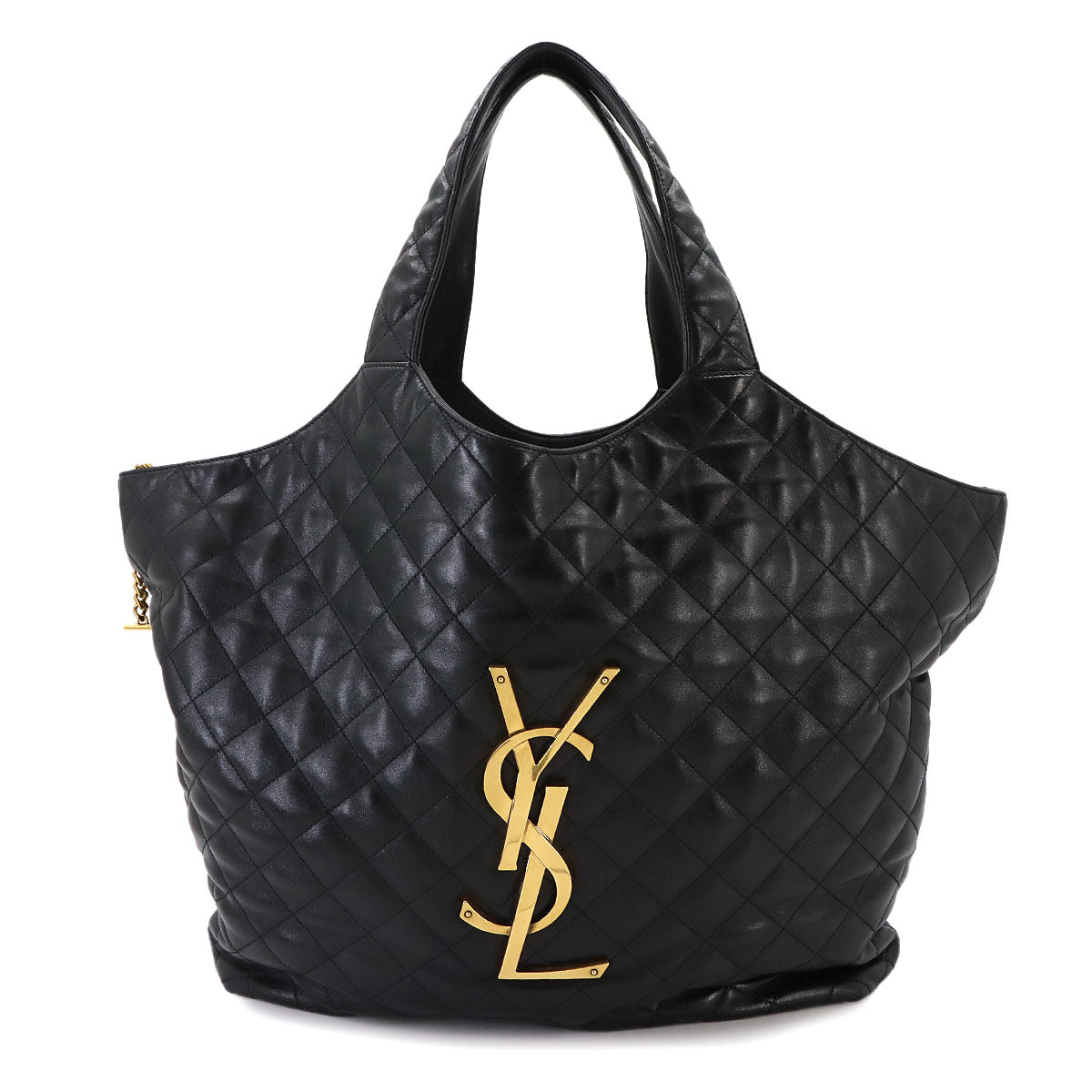 Icare Maxi Shopping Tote Bag Leather Black 698651