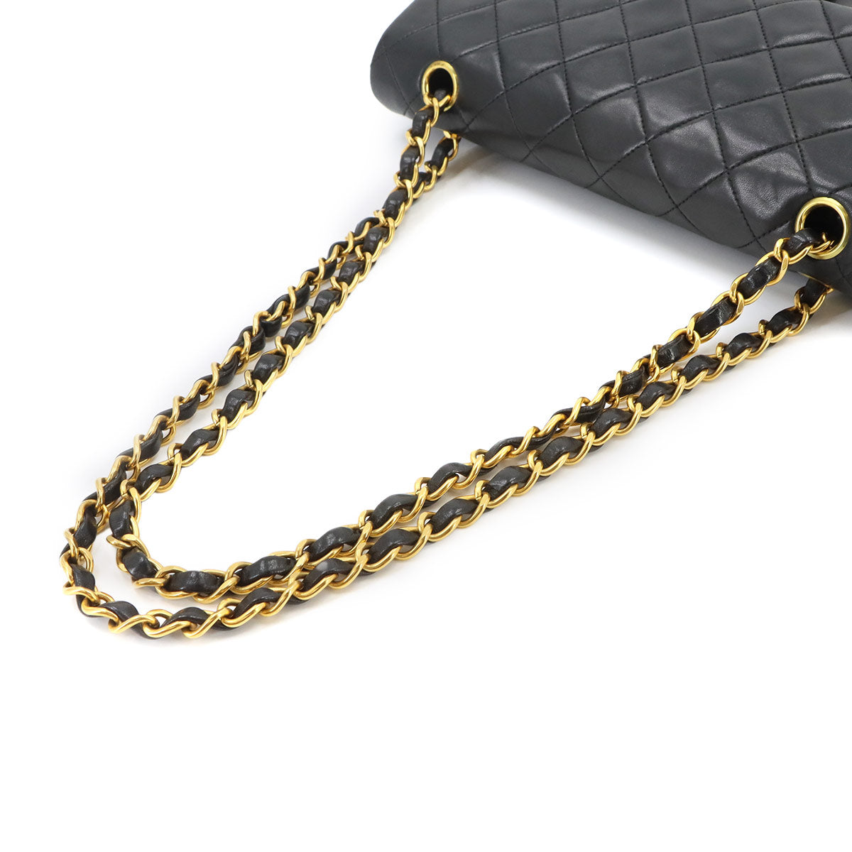 Matelasse 25 Chain Shoulder Bag Leather Black A01112