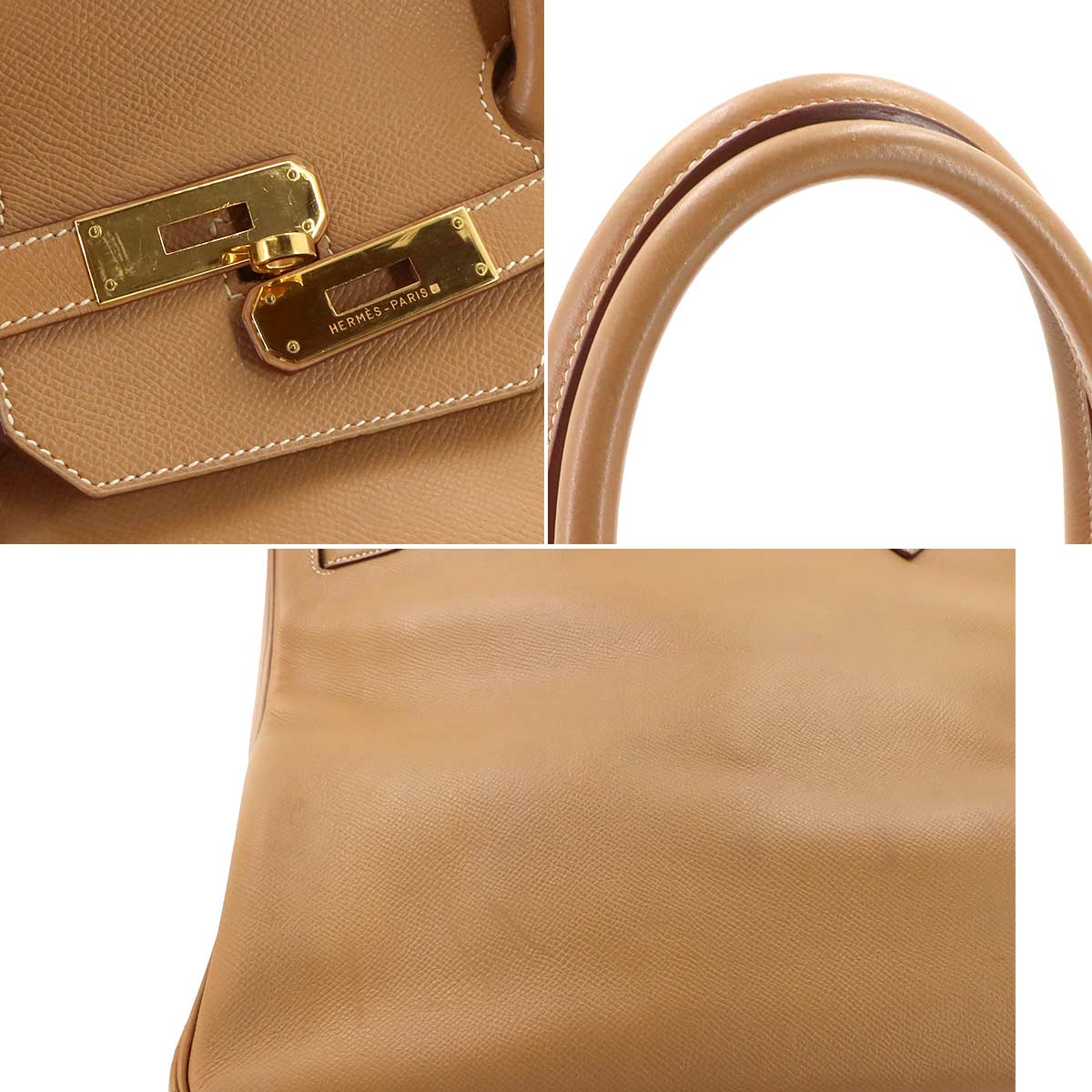 Birkin 40 Hand Bag Couchevel Epsom Natural Purse