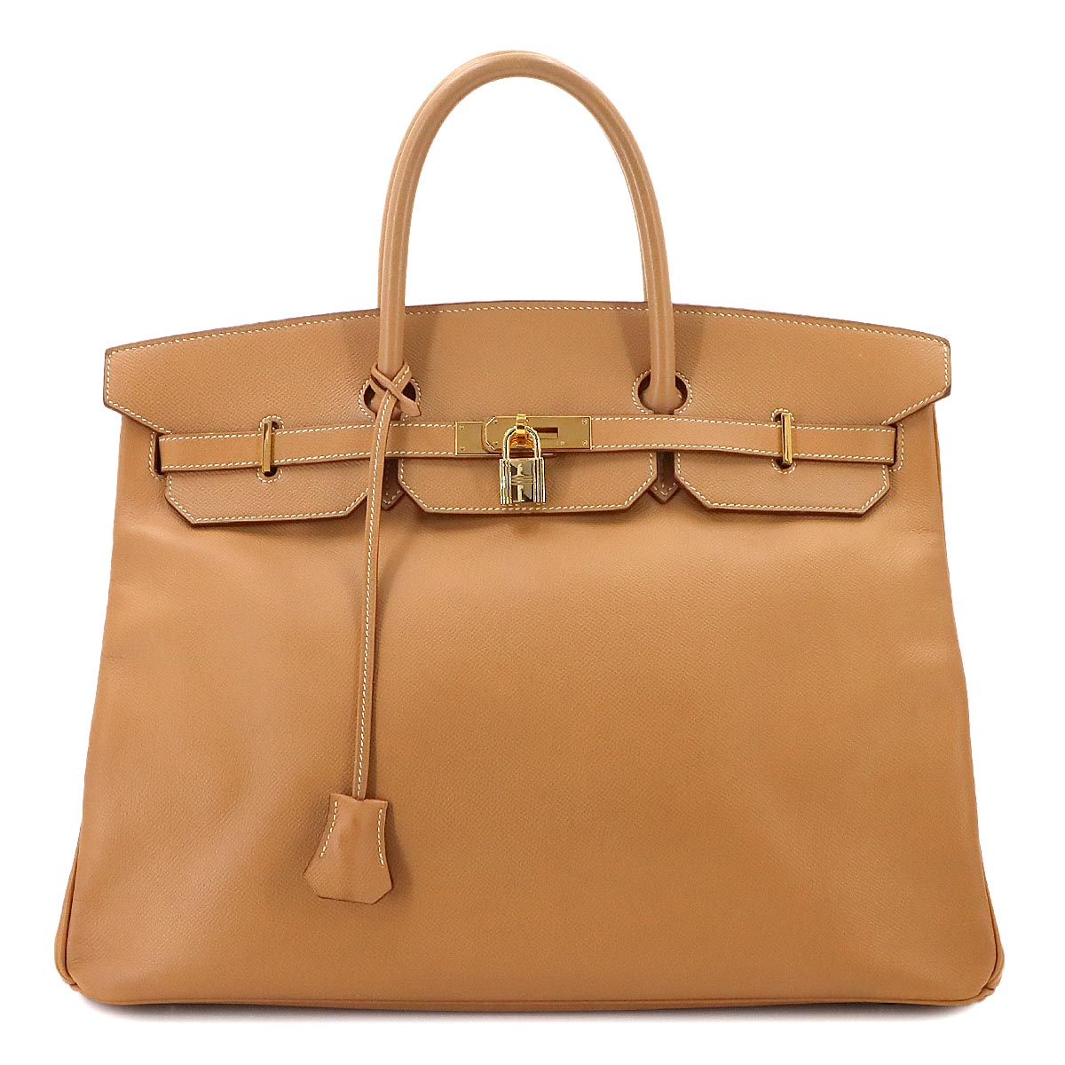 Birkin 40 Hand Bag Couchevel Epsom Natural Purse