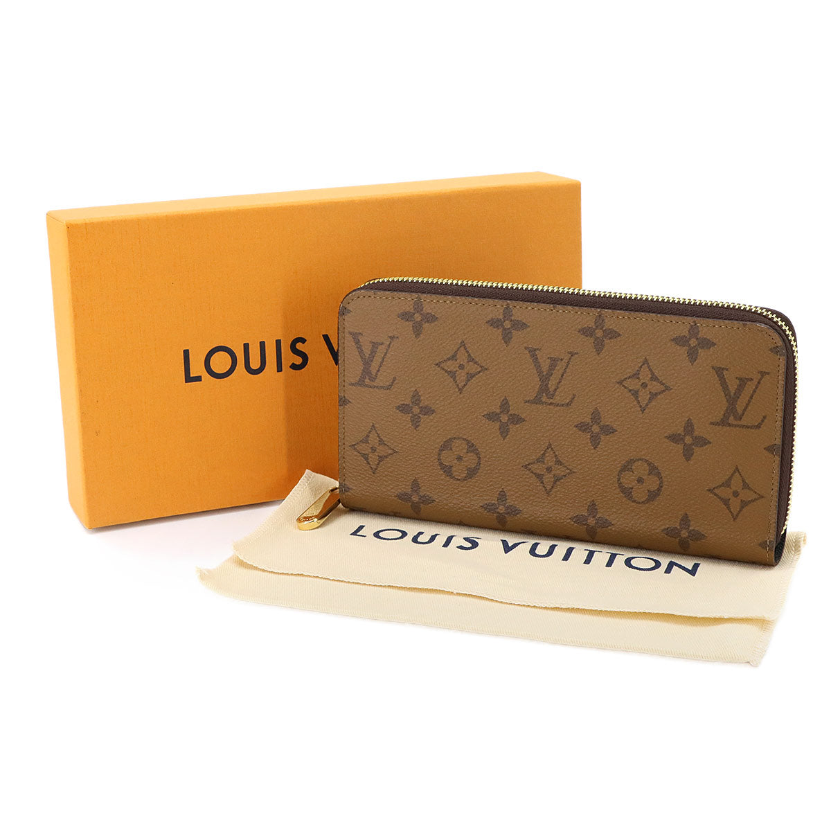 Monogram Reverse Zippy Wallet Brown M82444 Purse