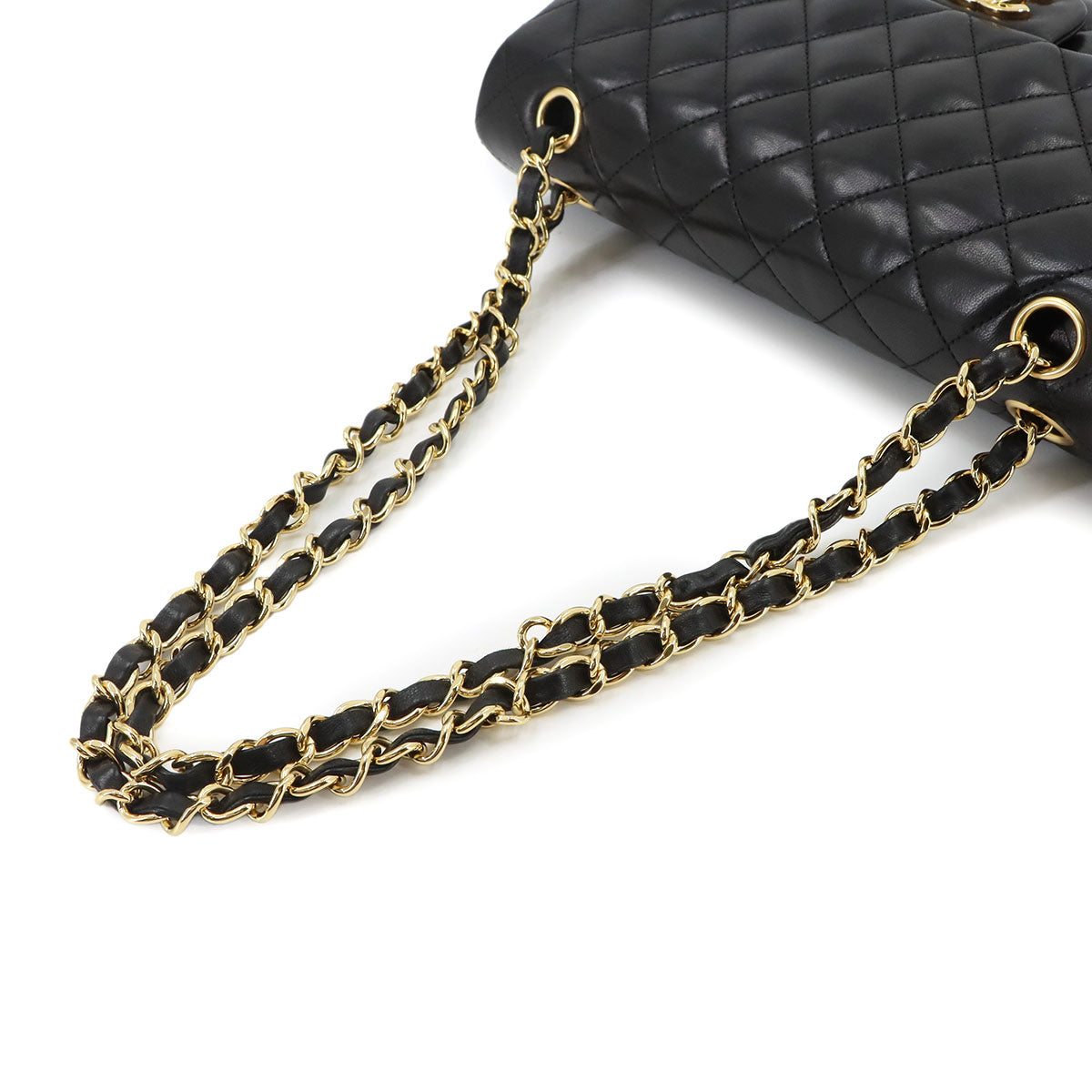 Matelasse 25 Chain Shoulder Bag Leather Black A01112