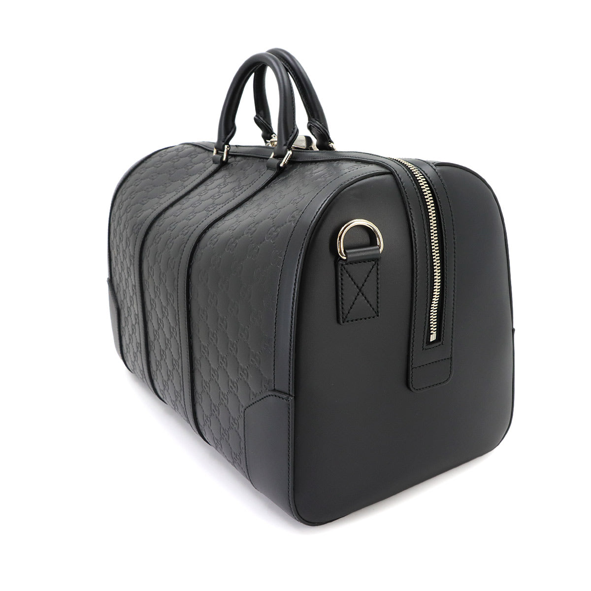 Guccissima Boston Shoulder Bag Leather Black 406380